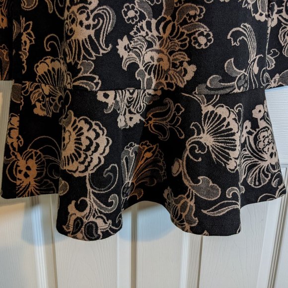 Anthropologie "Sample" One of a Kind/Not Released Black Floral Cut-Out Dress - S - Picture 3 of 11